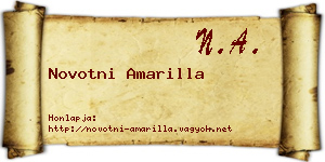 Novotni Amarilla névjegykártya
